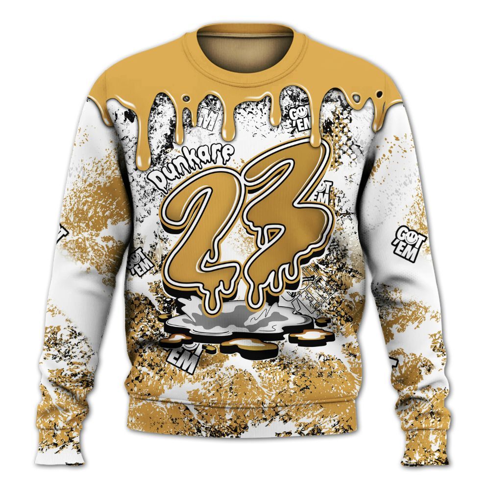 Sweatshirt To Match Low OG Rookie Of The Year 1s - Dripping 23 Drip All Over Print