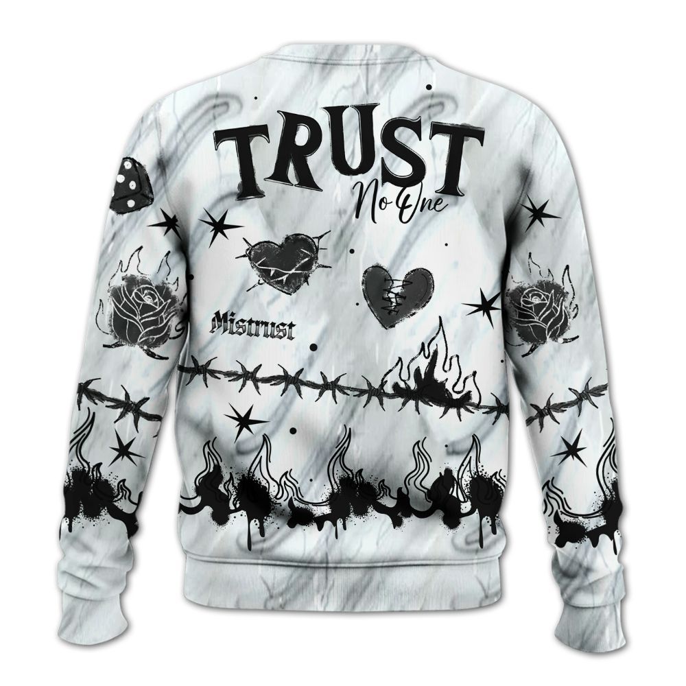 Sweatshirt To Match Air Foamposite Jin Kazama - Trust No One Snake-Bite Doodle Crayon All Over Print