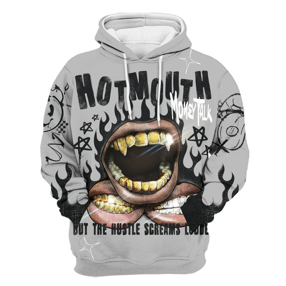 Hoodie To Match Low 85 Metallic Black 1s - Mouth Burning Street Style All Over Print