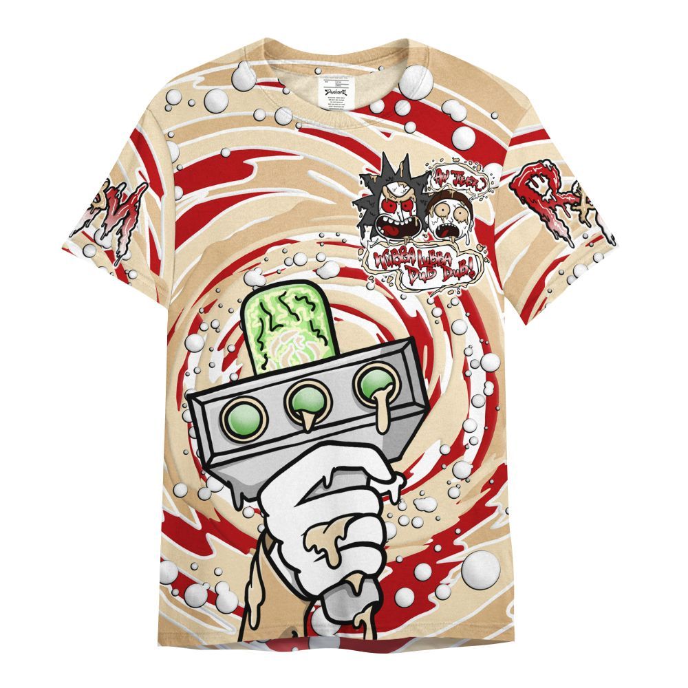 Shirt To Match Dunk Low Strawberry Waffle - Wubba Rick Drip All Over Print