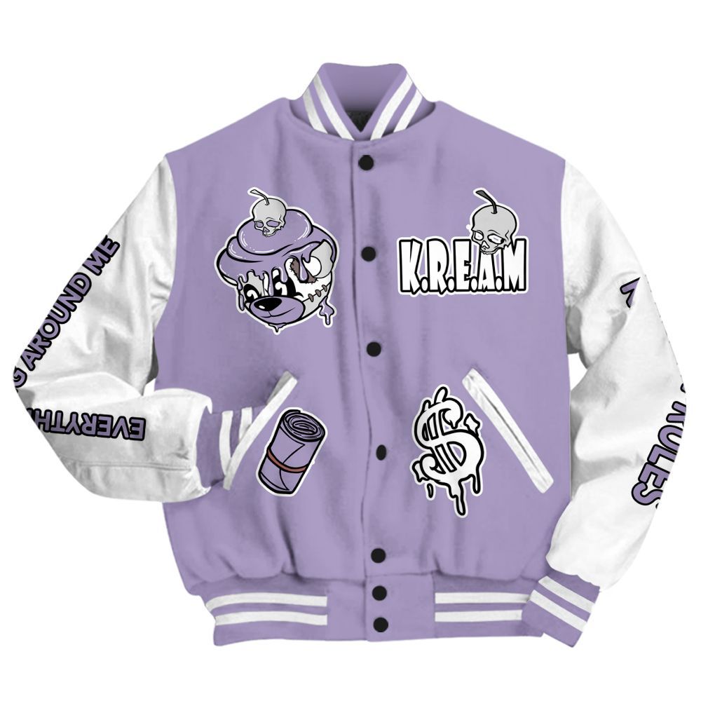 Varsity Jacket To Match Low Pure Violet 11s - Loot Bear All Over Print