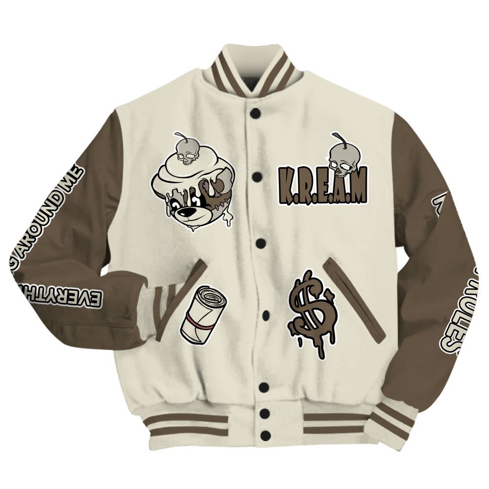 Varsity Jacket To Match Orewood Brown 3s - Loot Bear All Over Print