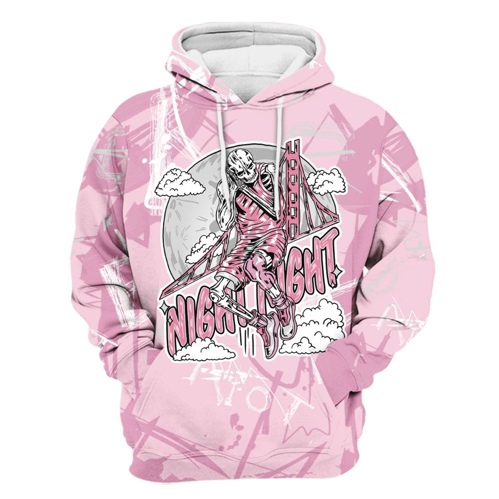 Hoodie To Match Orchid 4s - Seeya Skeleton Messyz All Over Print