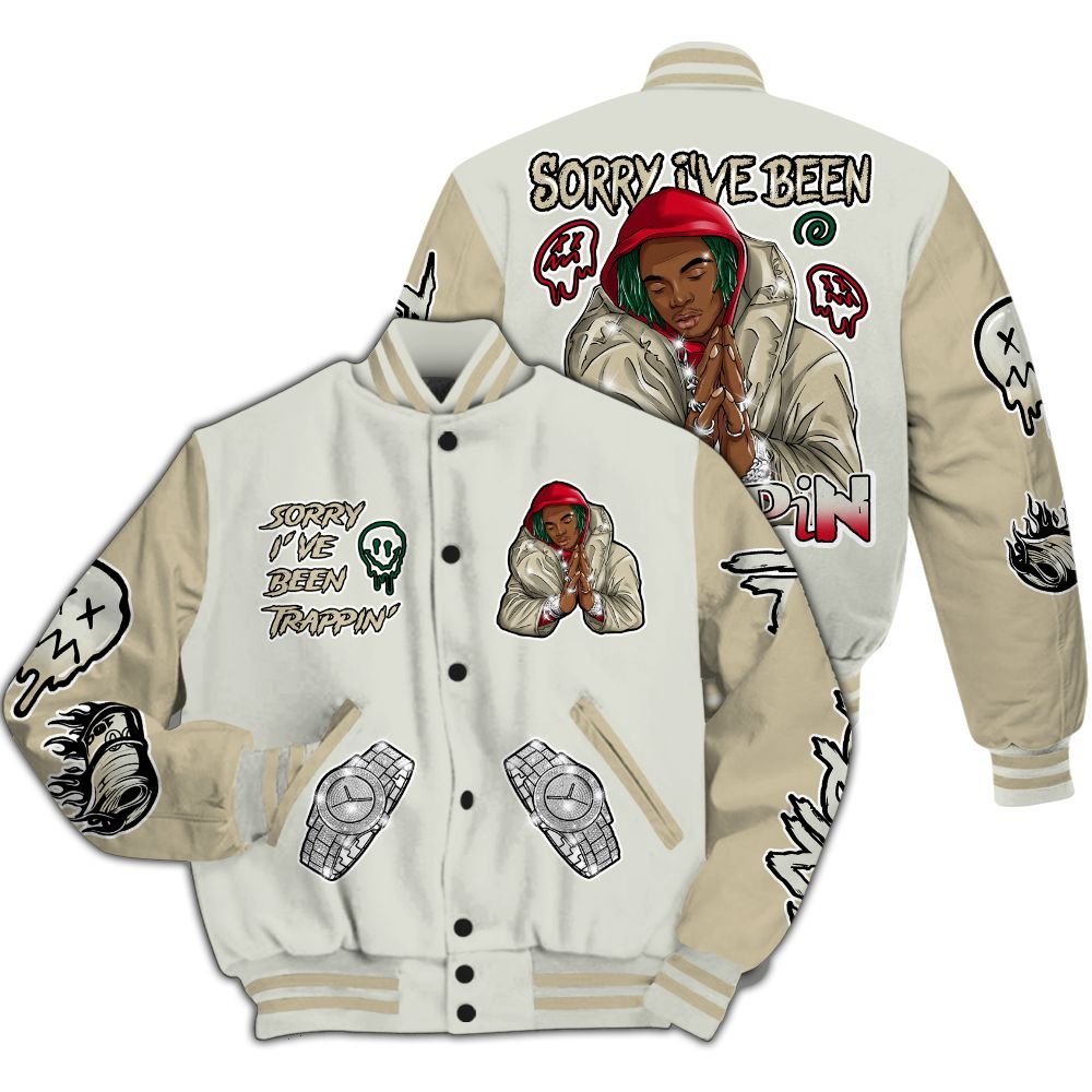 Varsity Jacket To Match El Grito 5s - Trappin' Unique All Over Print