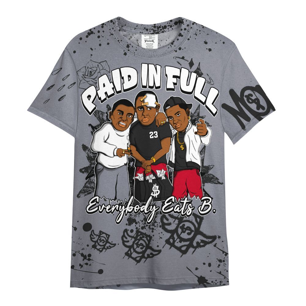 Shirt To Match Retro Black Flint 13s - Everybody Paid In Full Crayon All Over Print