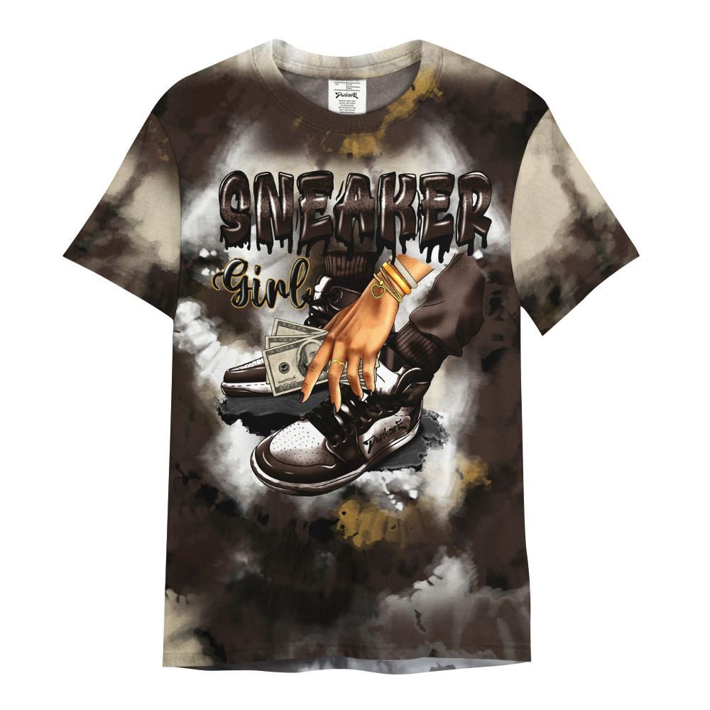 Shirt To Match 2025 Retro Earth 5s - SNEAKER Girl Money Drip Tie Dye All Over Print