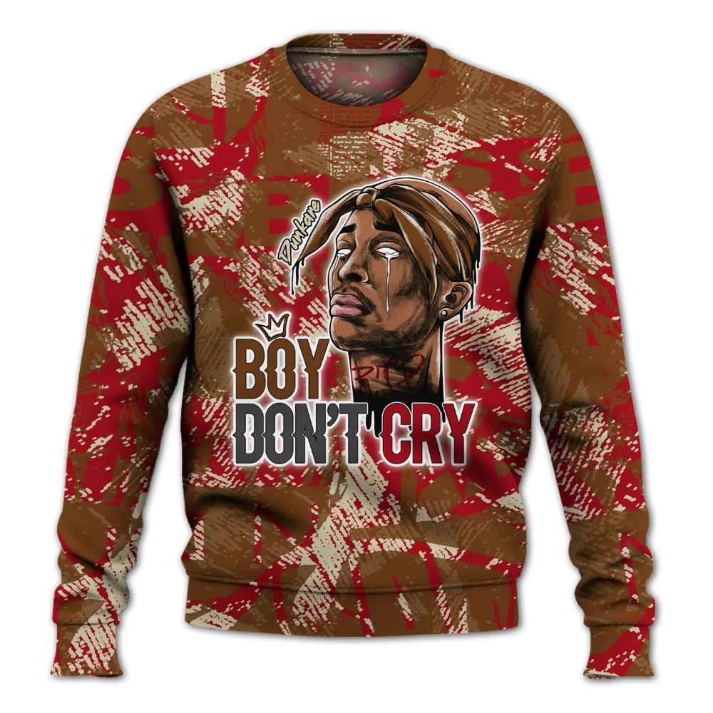 Sweatshirt To Match Archaeo Brown 5s - Boiz Ain't Cry Unique Abstract All Over Print