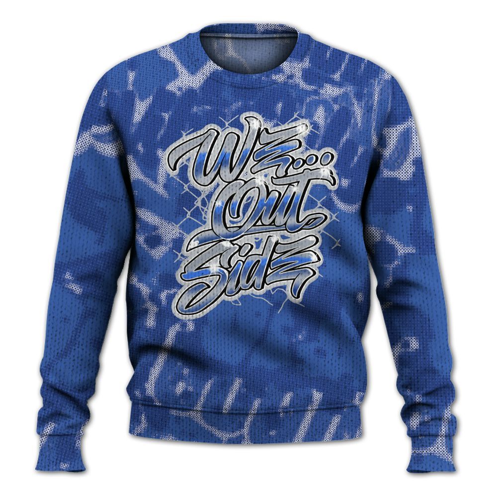 Knitted Sweater To Match Air Foamposite One Royal - We OutSider Graphic Street
