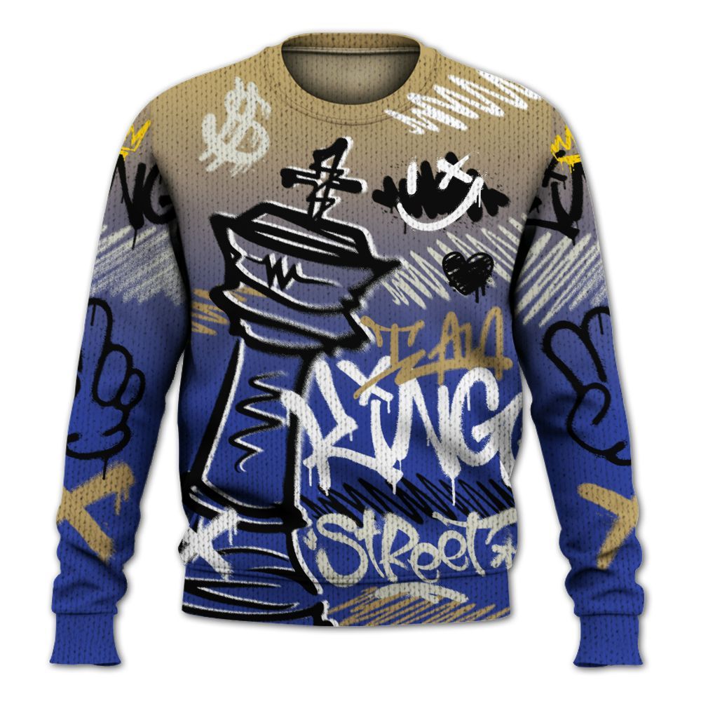 Knitted Sweater To Match Air 180 Concord - Street King Chess Streetwear