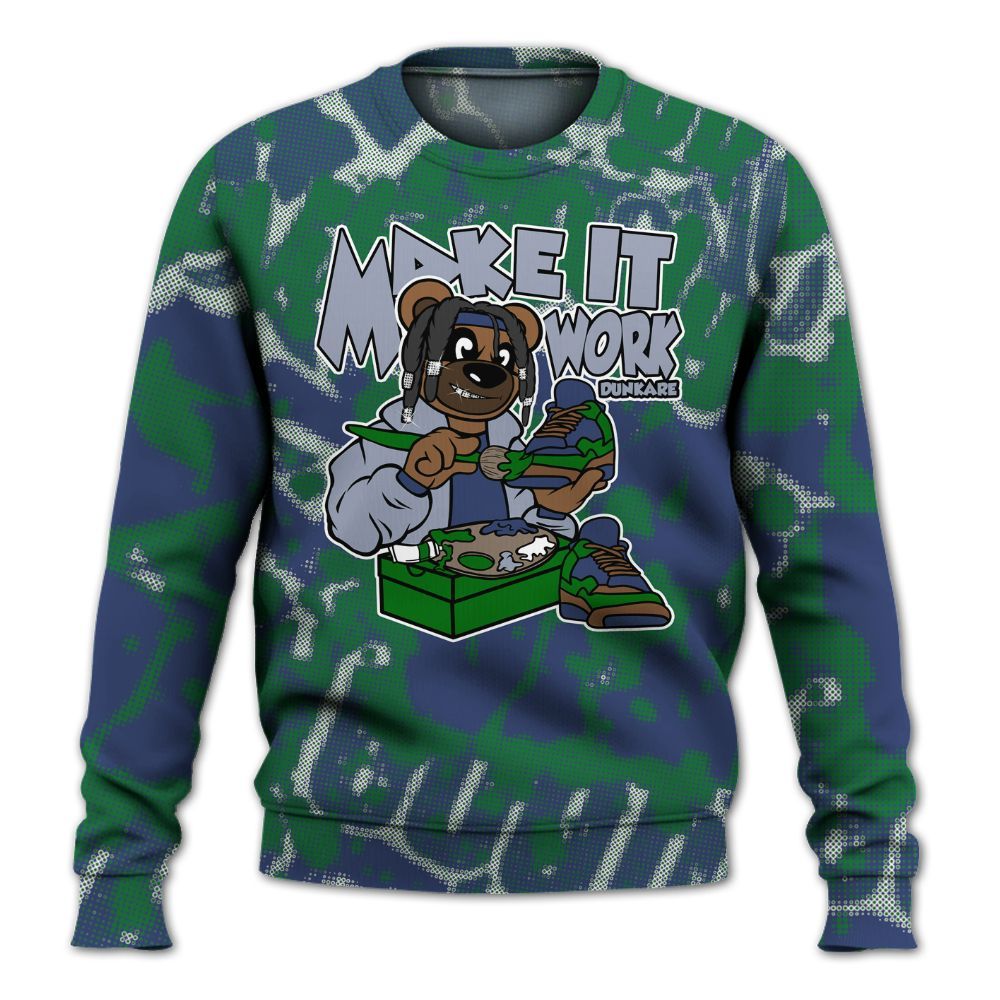 Sweatshirt To Match Midnight Navy 13s - Pull It Off Bear Street All Over Print