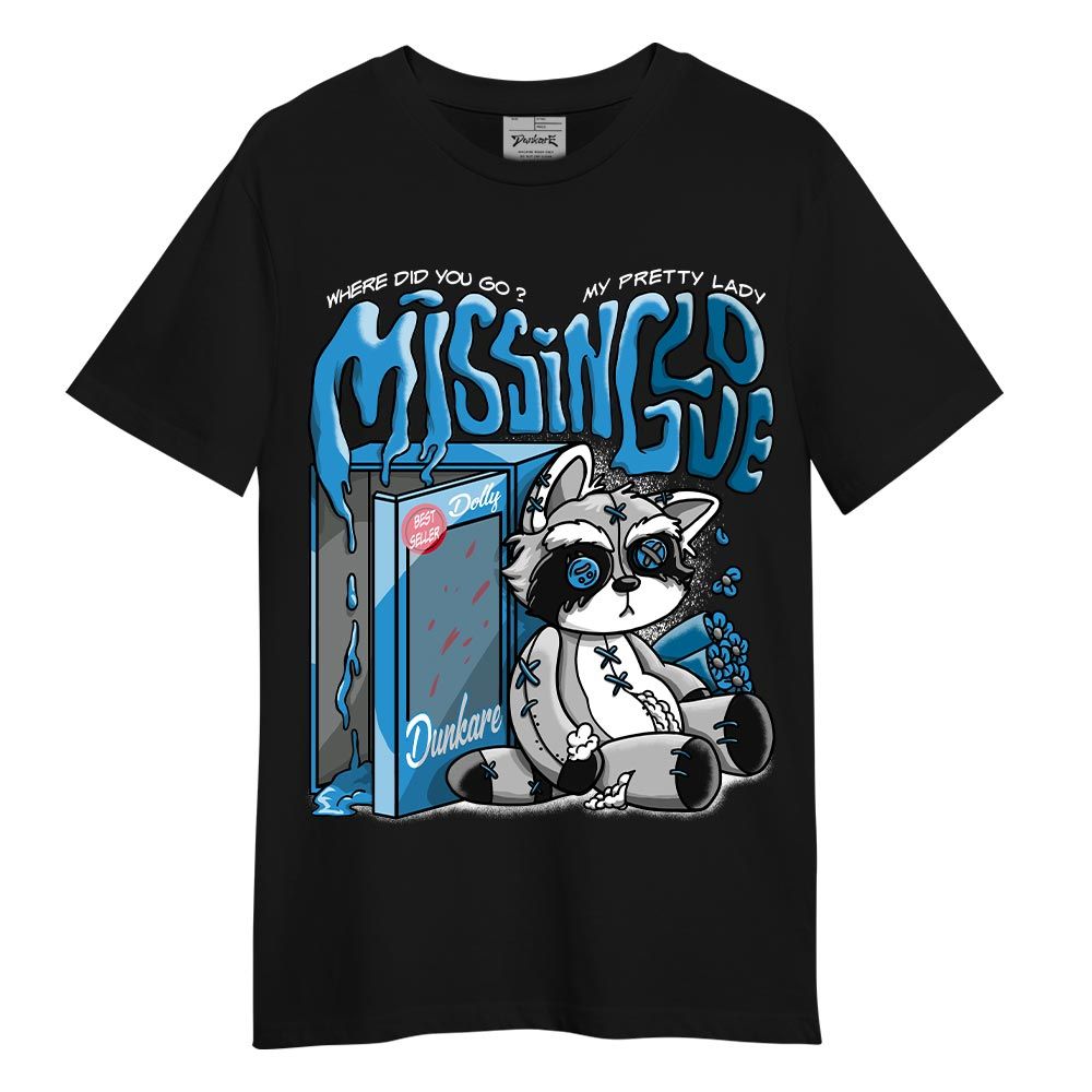 Shirt To Match Shirt Missing Love Raccoon, Powder Blue 9s, To Match Sneaker Powder Blue 9s DNY