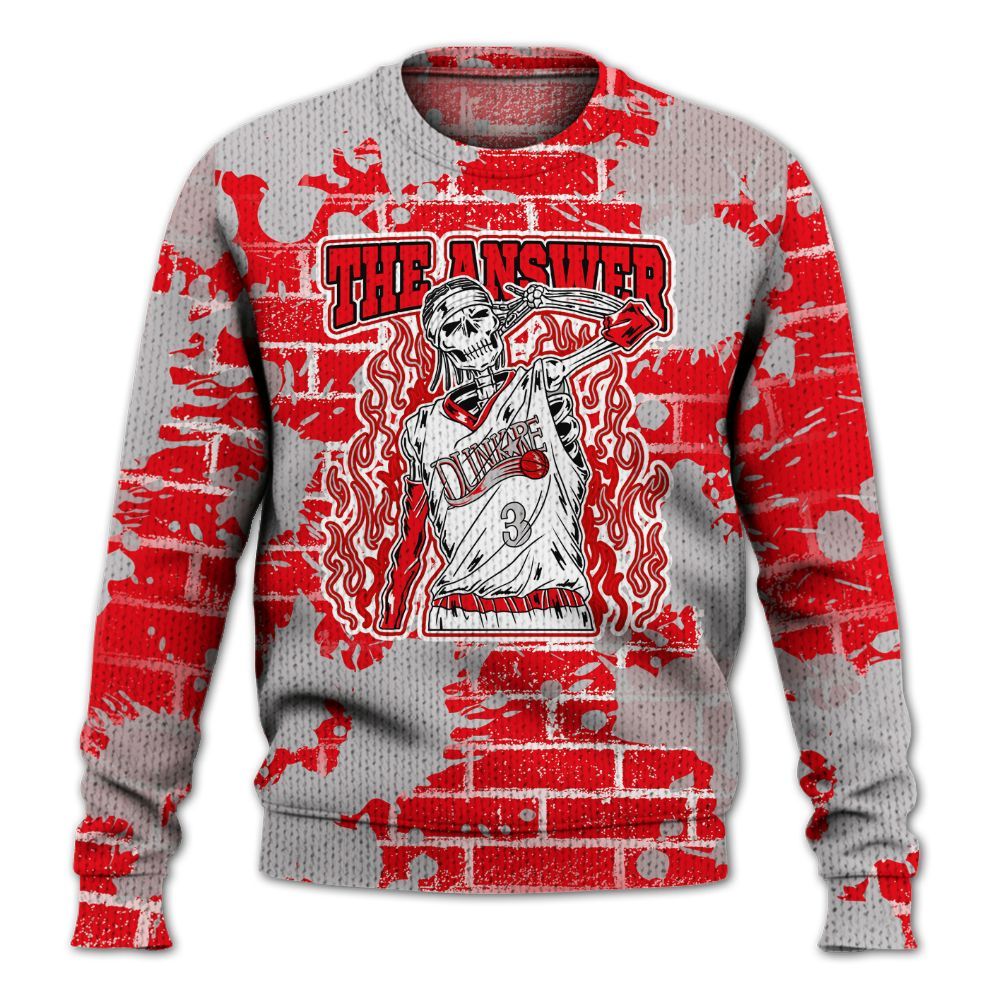 Knitted Sweater To Match Air Max 1 Low Poly - Allen Answer Skeleton Brick