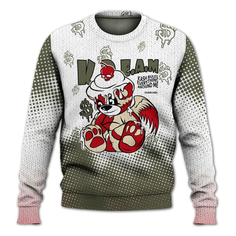 Knitted Sweater To Match Travis Scott Low OG Medium Olive 1s - Loot Bear Unique Drip