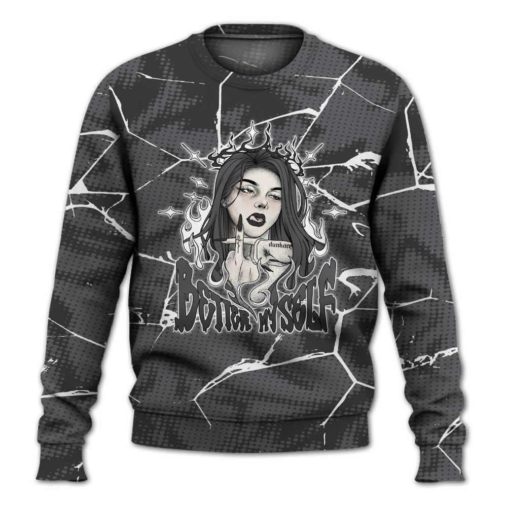 Sweatshirt To Match White Thunder 4s - My-Self Crack Unique All Over Print