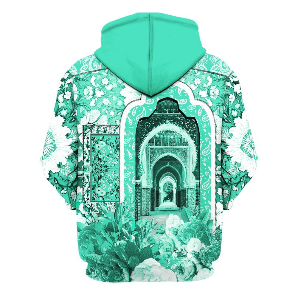 Hoodie To Match Black Green Glow 3s - Angel Money Bag Green Glow 3s All Over Print