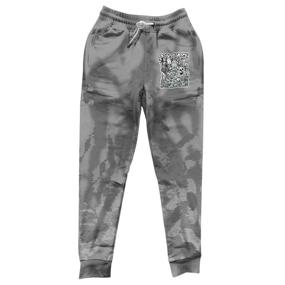 Sweatpant To Match Black Wolf Grey 12s - Apocalypse Skeleton Burn All Over Print