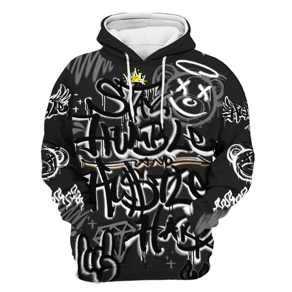 Hoodie To Match Black Cat NET 4s - Humble Drip Streetwear Graffity All Over Print