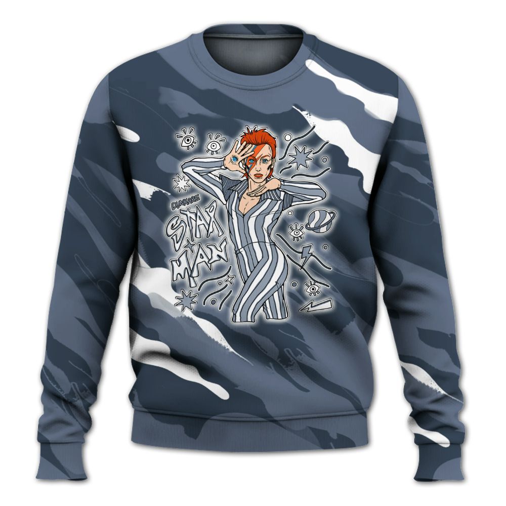 Sweatshirt To Match Low Diffused Blue 11s - Starmans Graphics Colored All Over Print