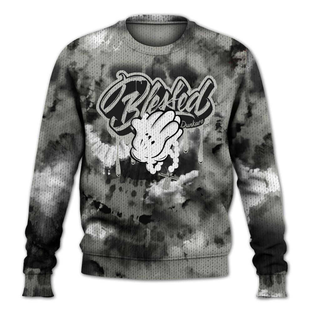 Knitted Sweater To Match High Satin Shadow 1s - God Blessed Tie Dye