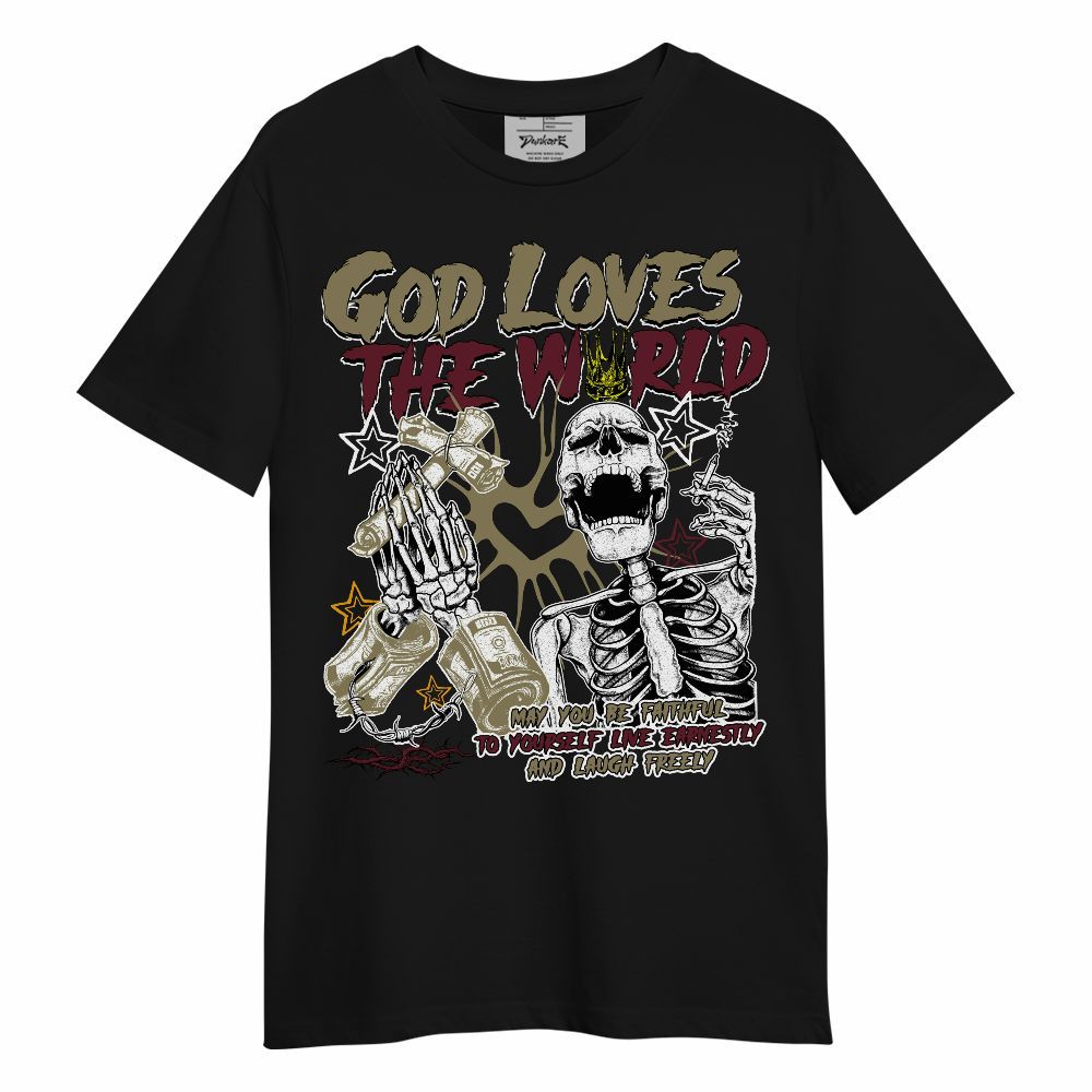 Shirt To Match Black Olive 7s - God Loves The World Unisex Shirt