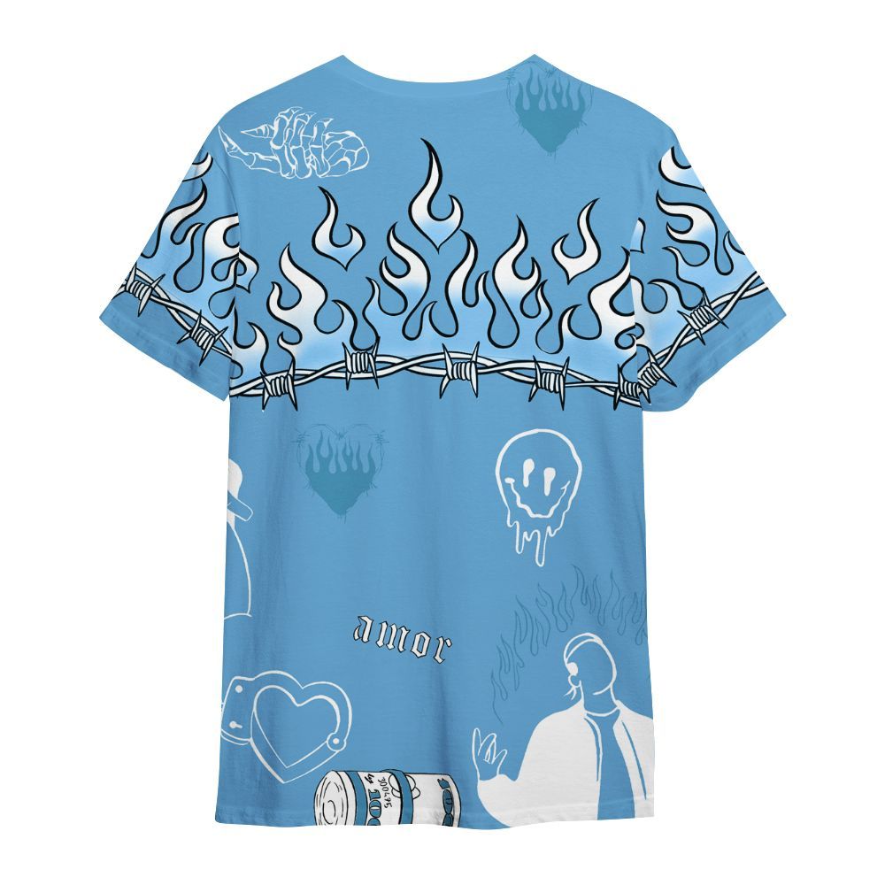 Shirt To Match SB Dunk Low University Blue - Snake Trust No One All Over Print