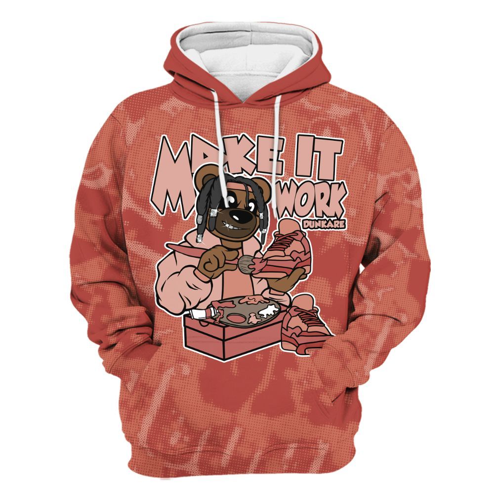 Hoodie To Match Dune Red 13s - Pull It Off Bear Street All Over Print