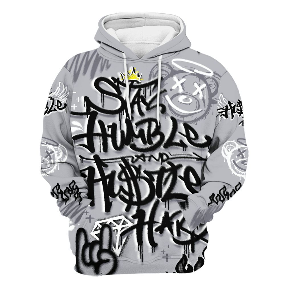 Hoodie To Match Low Cement Grey 11s - Humble Drip Streetwear Graffity All Over Print