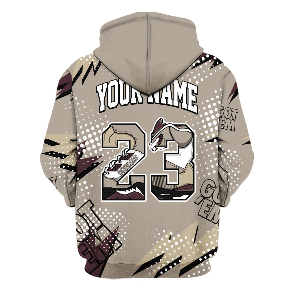 Hoodie To Match AMM Retro Phantom 4s - Custom Name Number 23 5s All Over Print