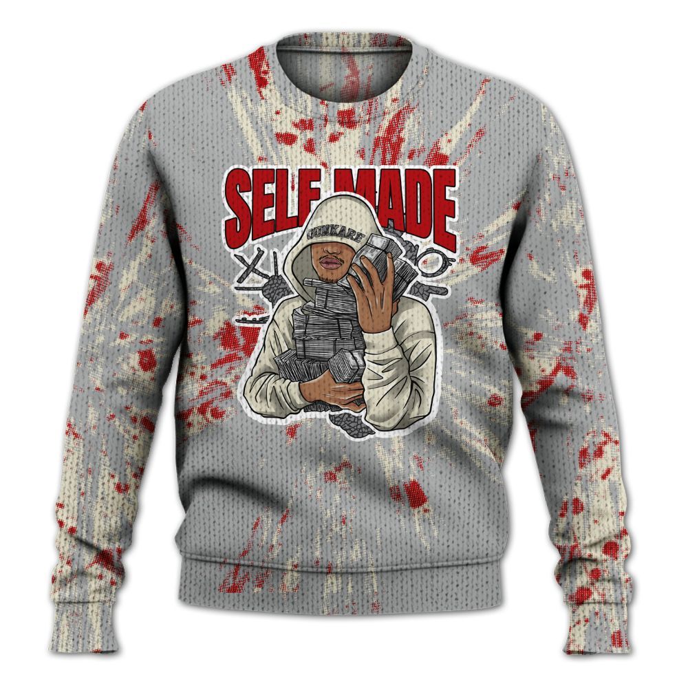 Knitted Sweater To Match Cement Grey 3s - Selfmade Lux