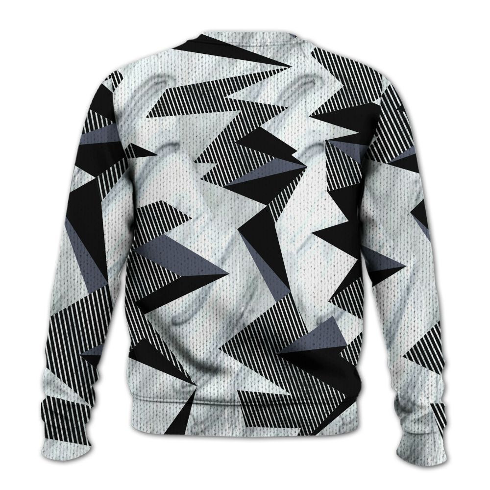 Knitted Sweater To Match Air Foamposite Jin Kazama - Geometric Camouflage Pattern