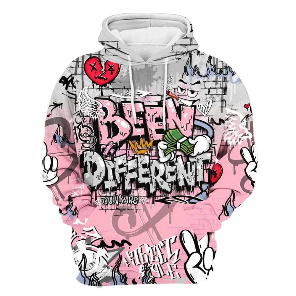 Hoodie To Match Retro 35th Anniversary 5s - Been Dif2erent Drip Graffiti All Over Print