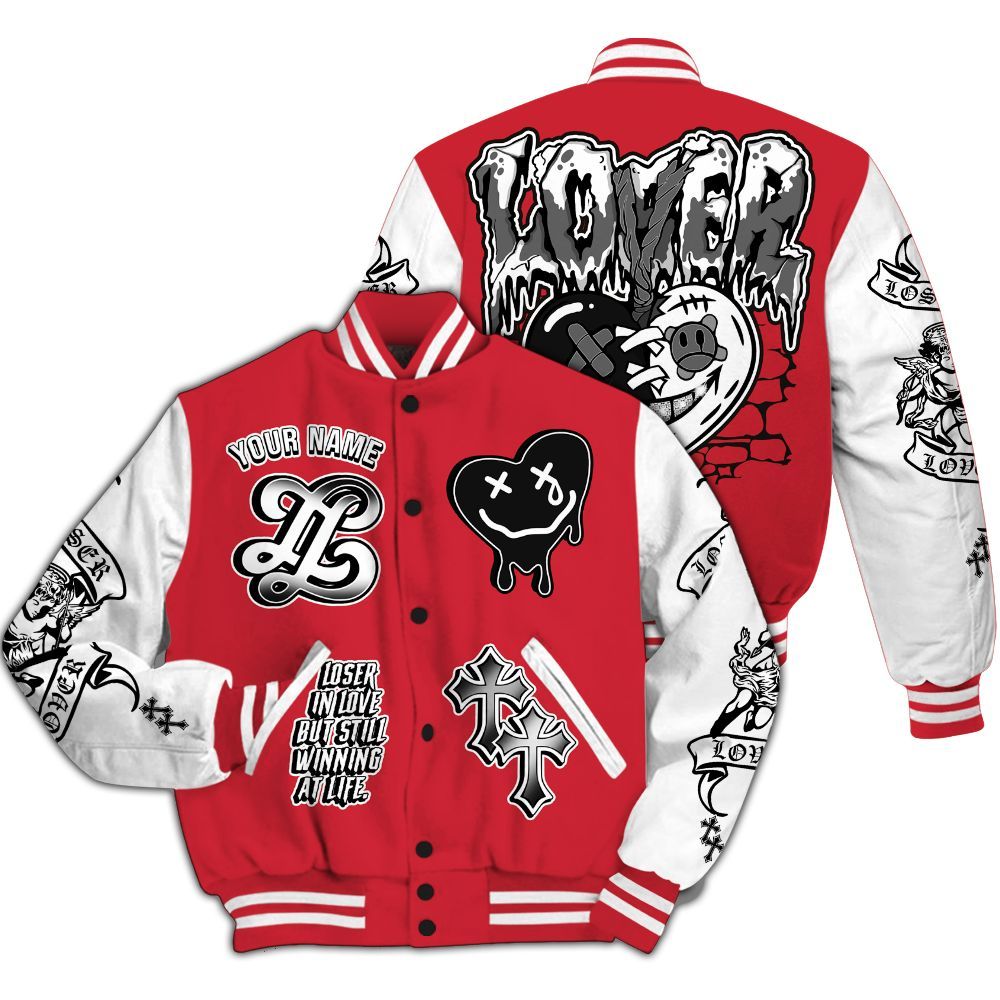 Varsity Jacket To Match Bunny 2025 8s - Loser Lover All Over Print
