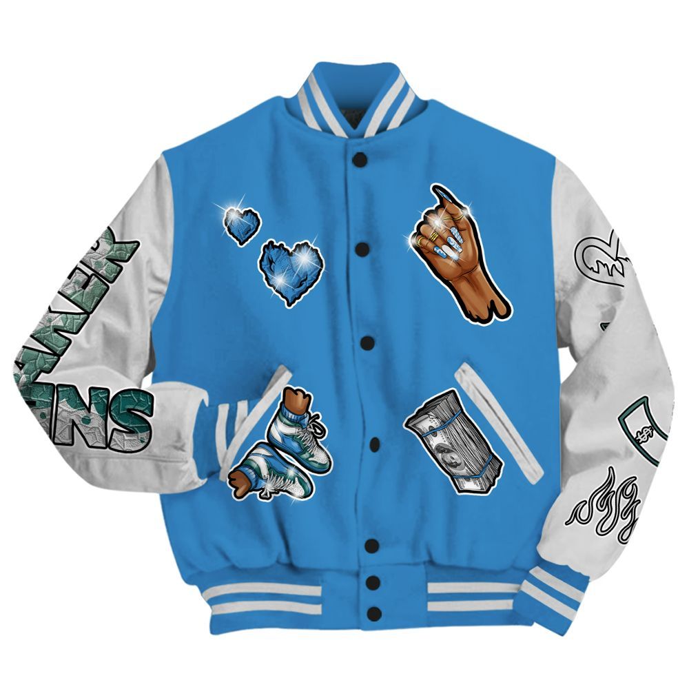 Varsity Jacket To Match Low Carolina 17s - Sneakerz Girlz All Over Print