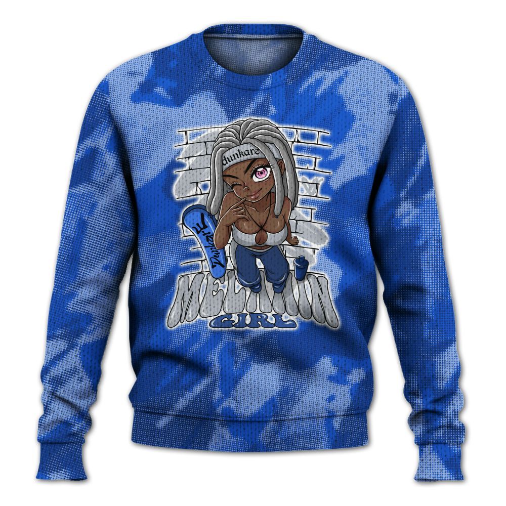 Knitted Sweater To Match Air Foamposite One Royal - MelaninGirl Abstract Halftone