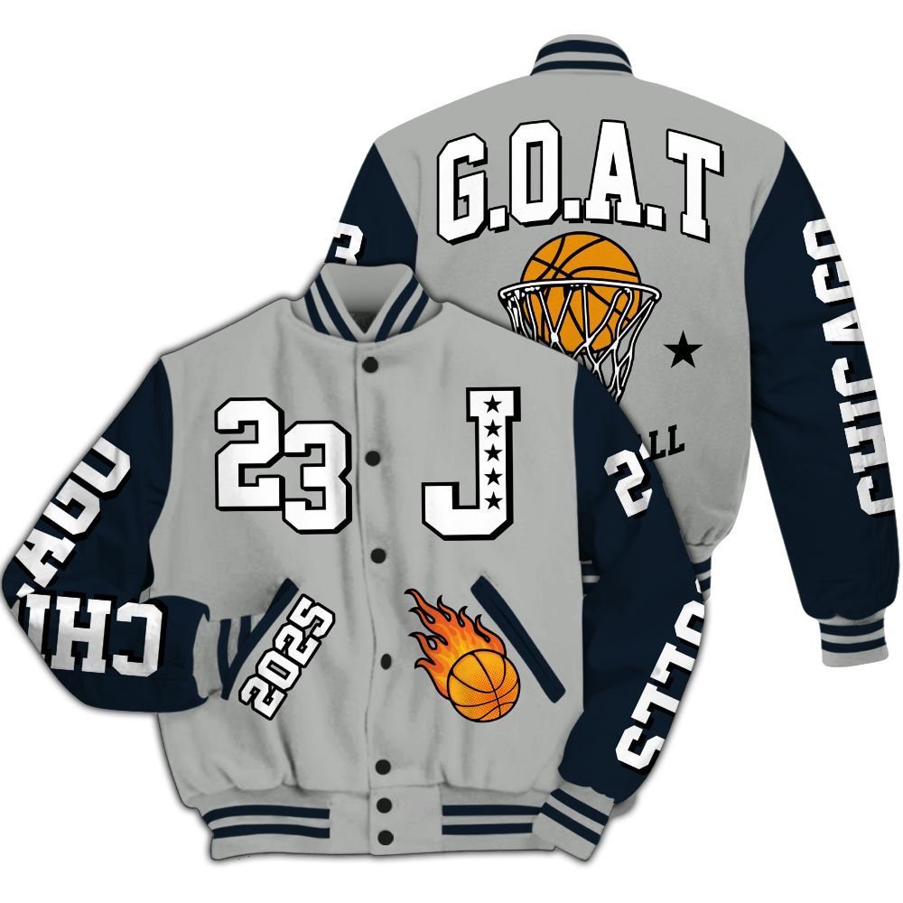 Varsity Jacket To Match Retro Georgetown 6s - Chicago 23 Basketball All Over Print