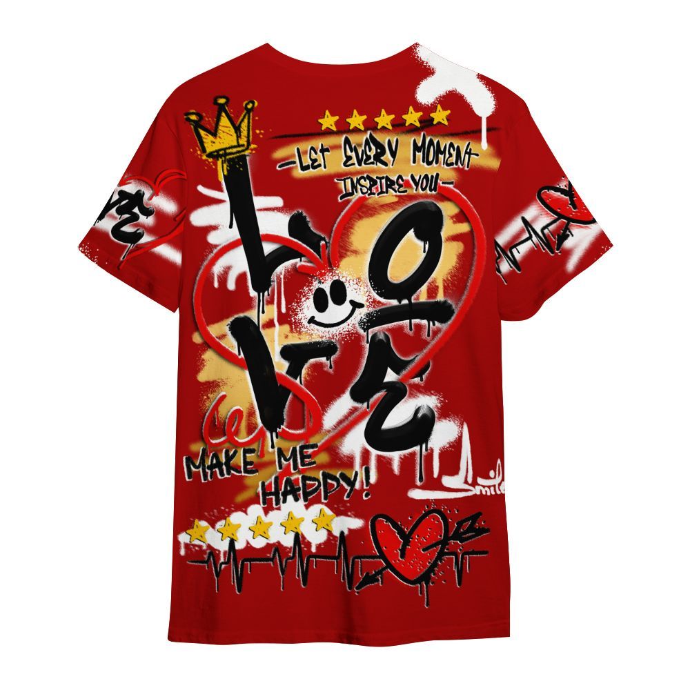 Shirt To Match OG Low Last Dance At The Garden 1s - Happy Love Beats Graffiti Streetwear All Over Print