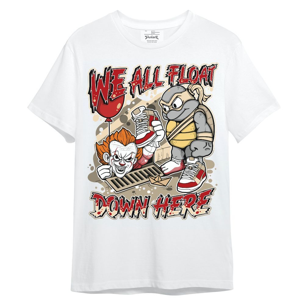 Shirt To Match Dunk Low Strawberry Waffle - We All Float Down Halloween Graphic Unisex Shirt