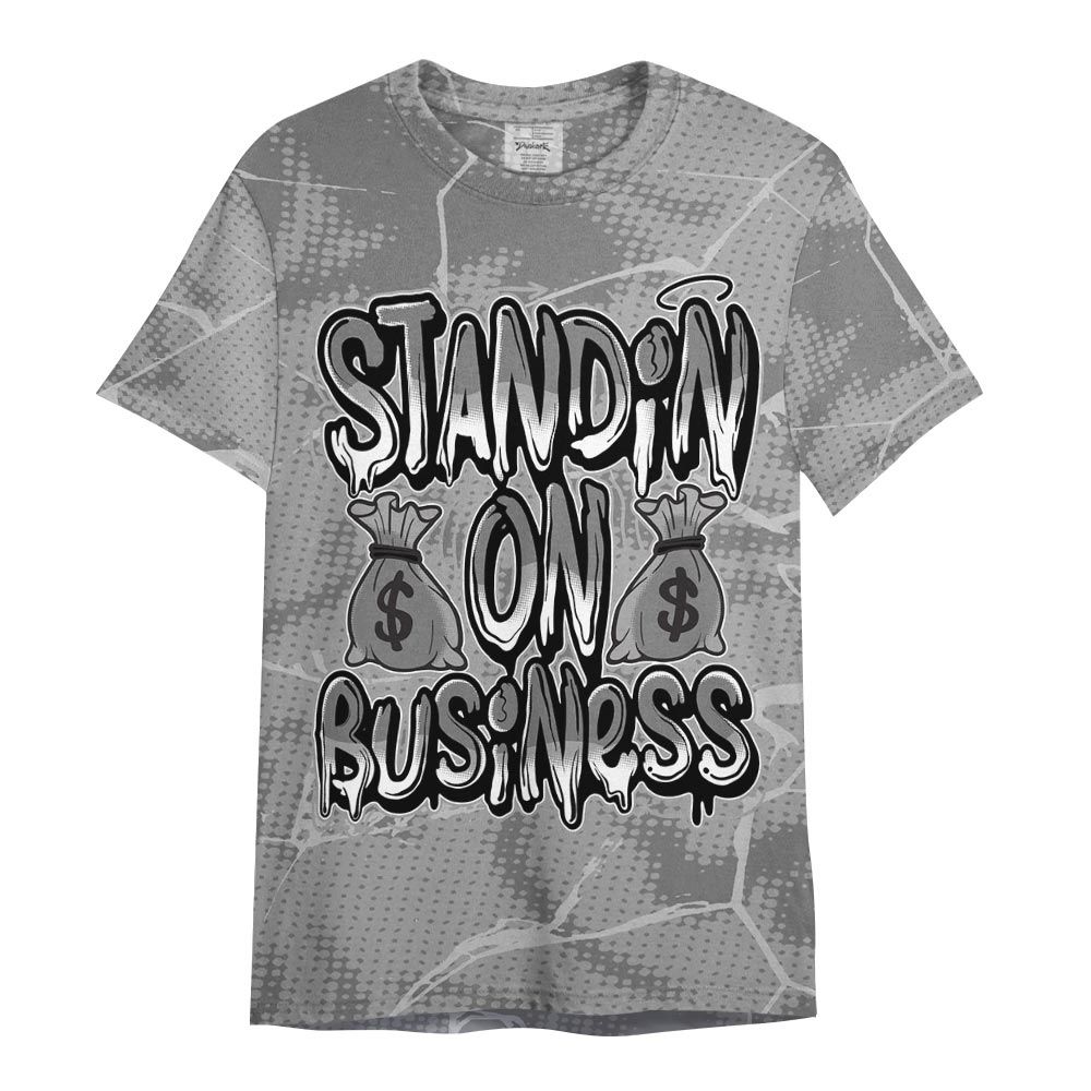 Shirt To Match Black Wolf Grey 12s - Standin' Business White Graphic Crack Shirt Unisex