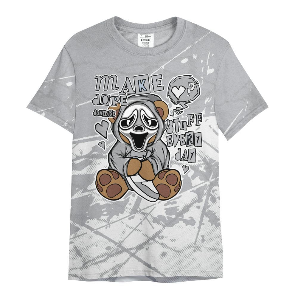 Shirt To Match Low OG Wolf Grey 1s - Make Dopes Bear Profound All Over Print