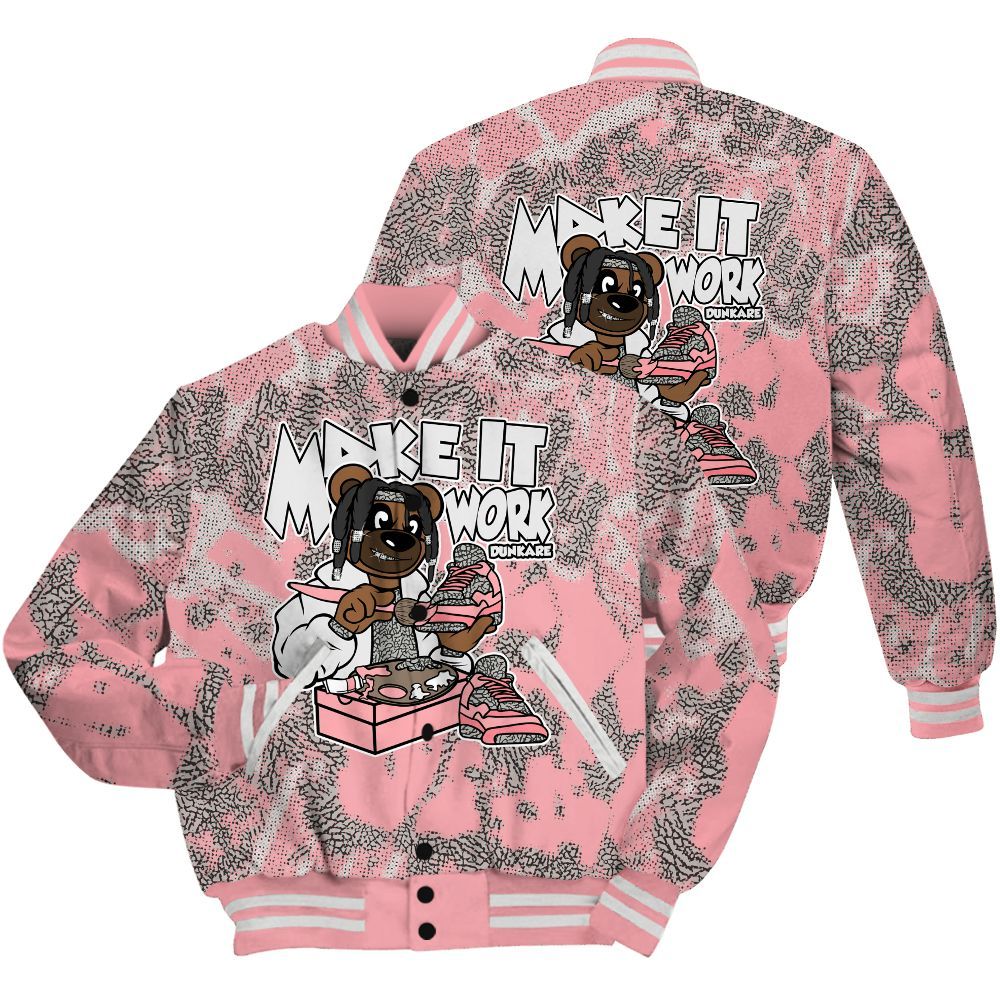 Varsity Jacket To Match Retro Wings 3s Shirt - Pull It Off Bear Street All Over Print