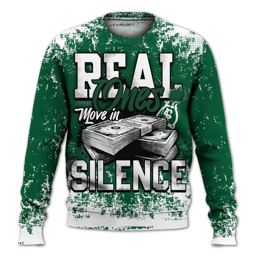 Sweatshirt To Match High Gorge Green 1s - Move In Silence Money Street Retro All Over Print