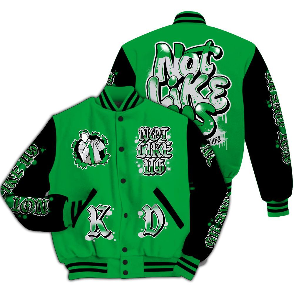 Varsity Jacket To Match Low Lucky Green 1s - None Like Us Graphic All Over Print