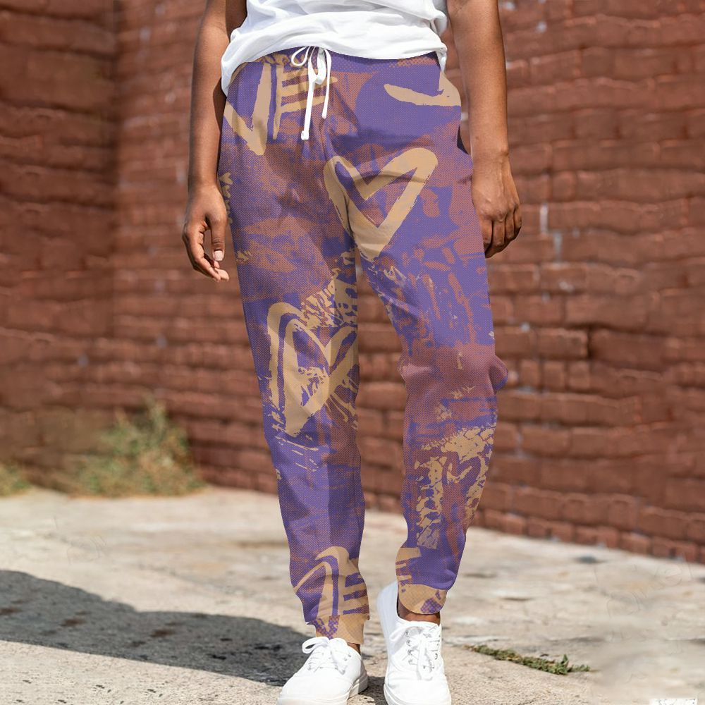 Sweatpant To Match Book Sunset 1s - Heart Grunge All Over Print