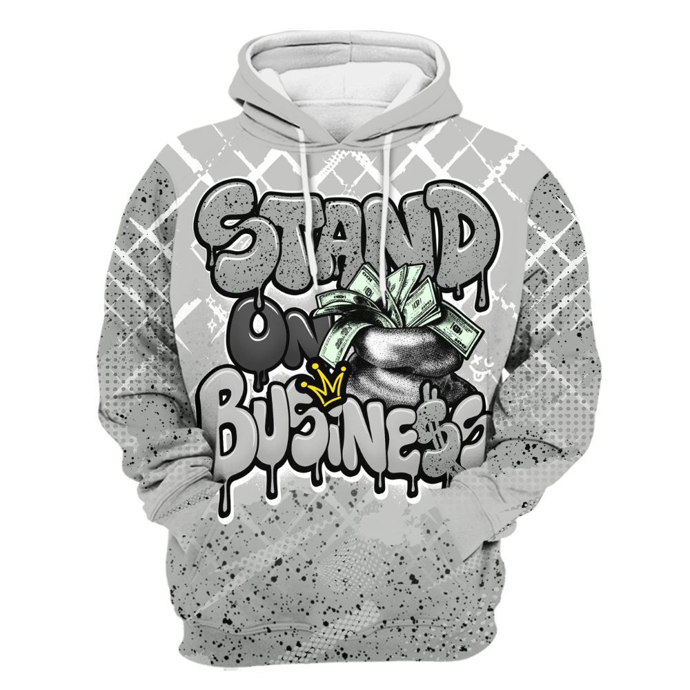 Hoodie To Match Retro White Oreo 4s - Halftone Stand Business Dripping All Over Print