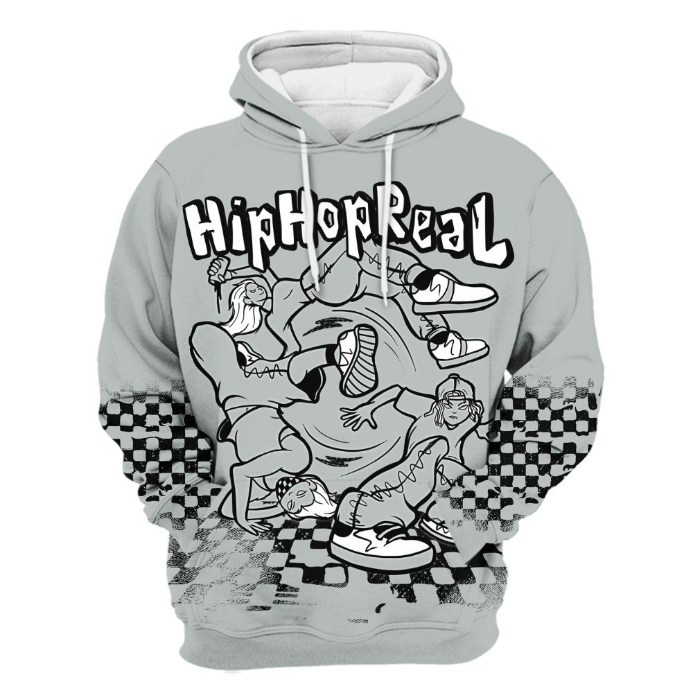 Hoodie To Match Black Wolf Grey 12s - Feel Life Street Style All Over Print