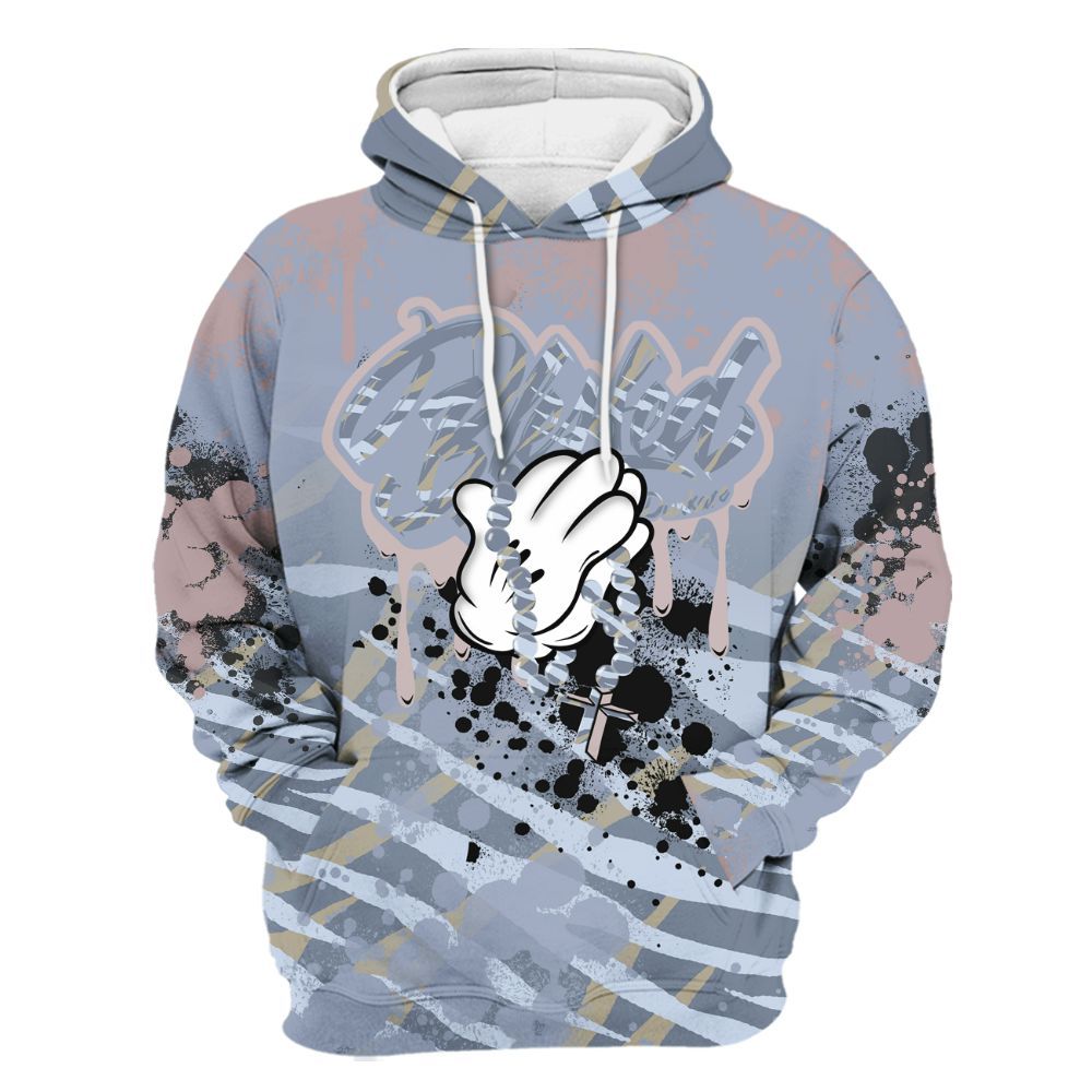 Hoodie To Match Ja 2 Induction - God Blessed Ink Drip All Over Print