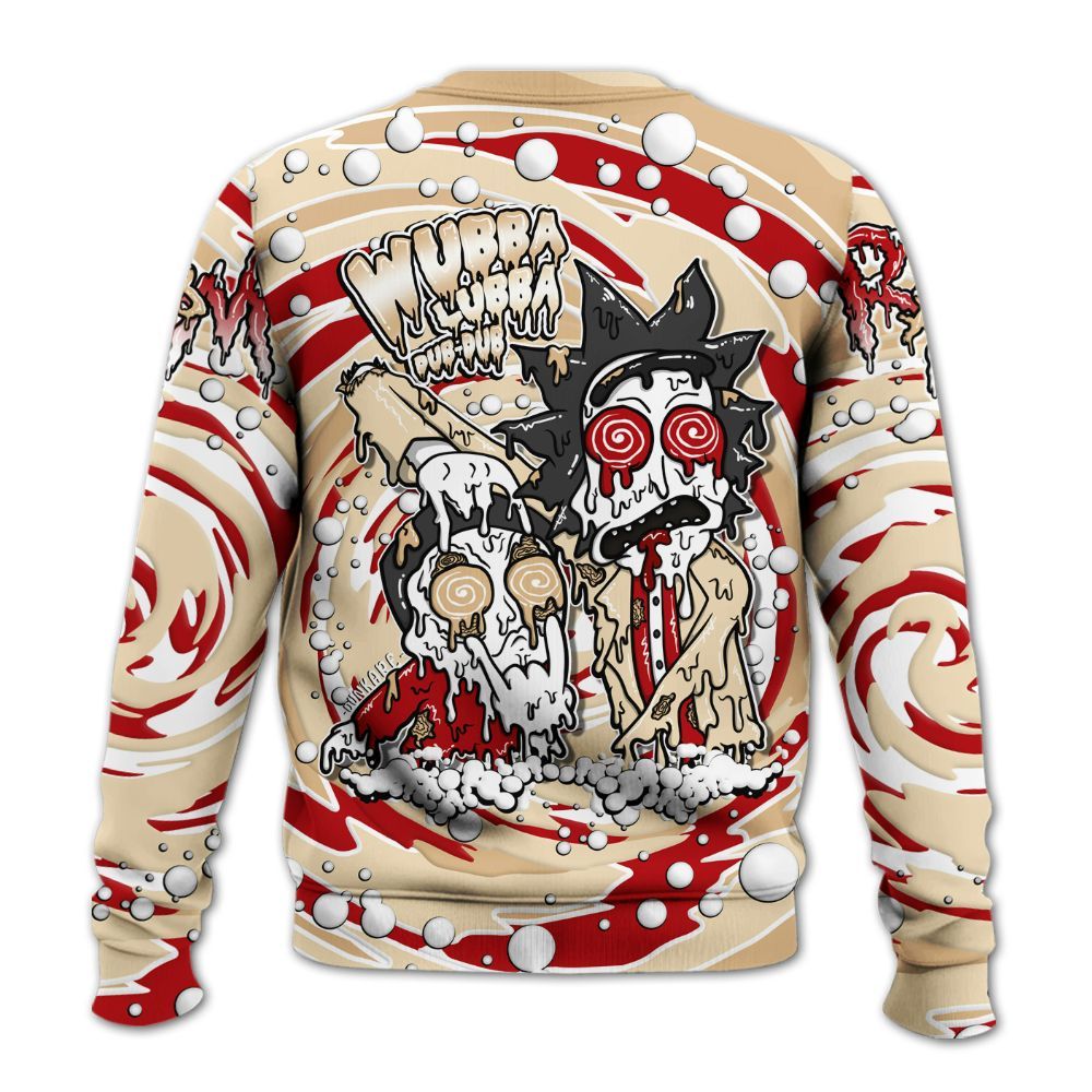 Sweatshirt To Match Dunk Low Strawberry Waffle - Wubba Rick Drip All Over Print