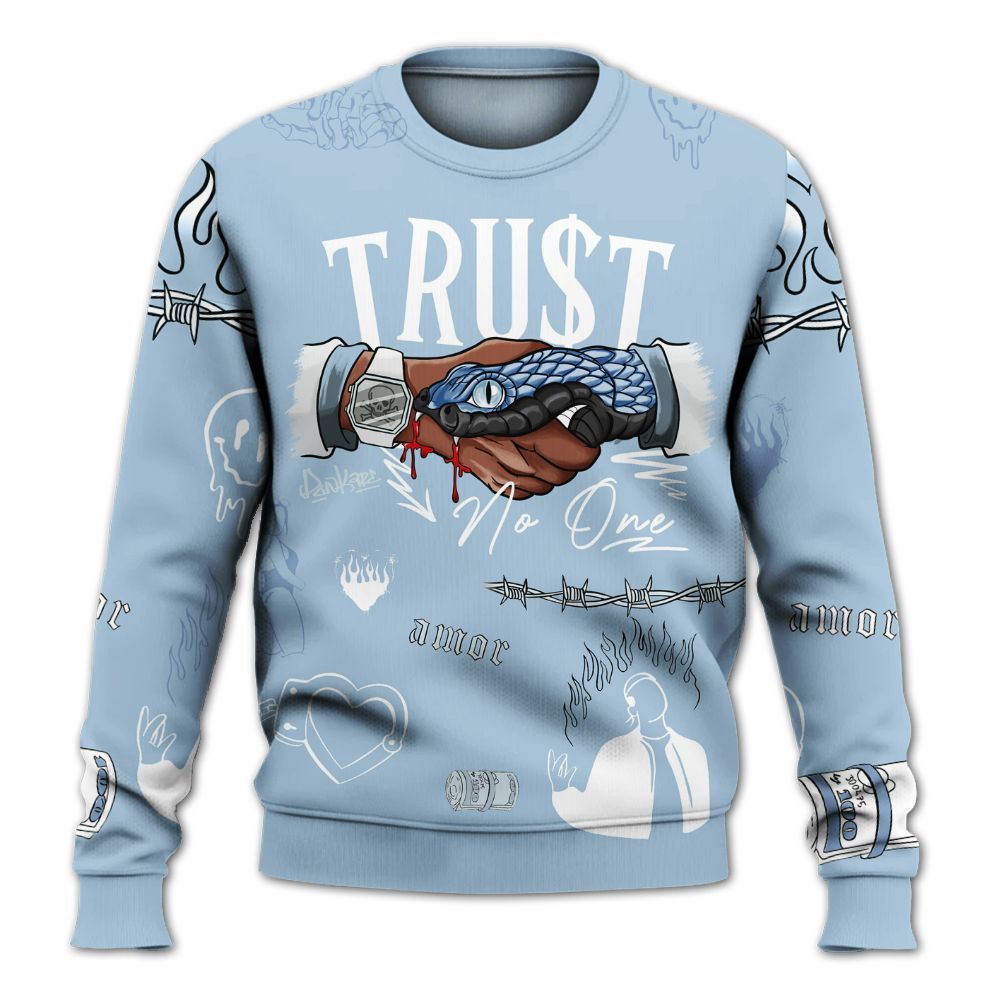 Sweatshirt To Match Forget Me Not 4s - Snake Trust No One All Over Print