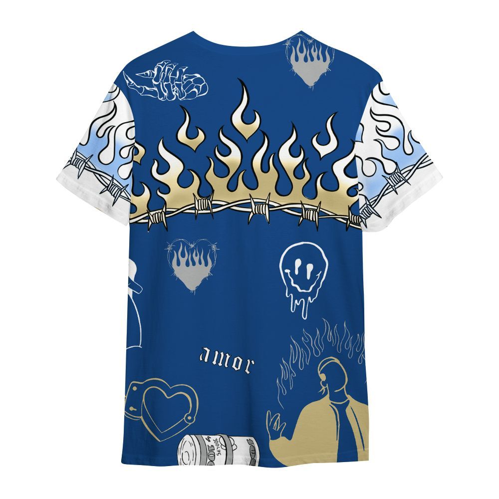 Shirt To Match Air Ship Royal Blue - Snake Trust No One All Over Print