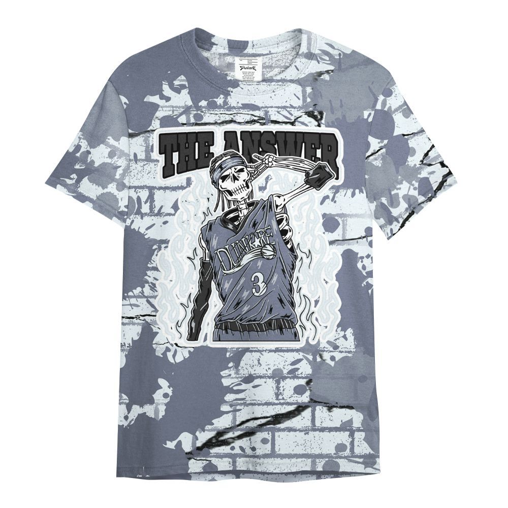 Shirt To Match Air Foamposite Jin Kazama - Allen Answer Skeleton Brick All Over Print